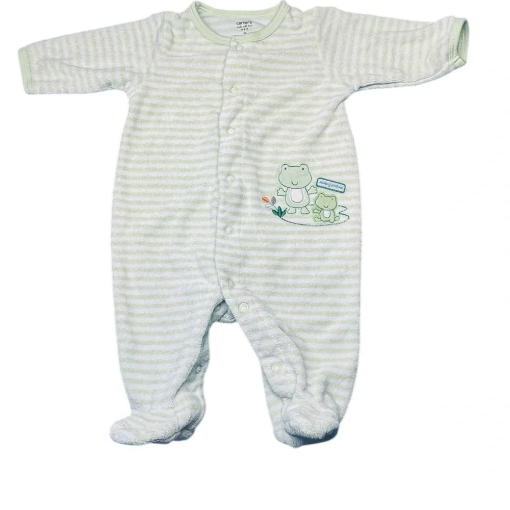 🍼 Carter’s Baby Boys Footed Sleepers Lot (2-Pack) – Size 3 Months 💙